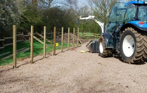 Arena Construction Fence Posts (www.Basic-Horse-Care.com)